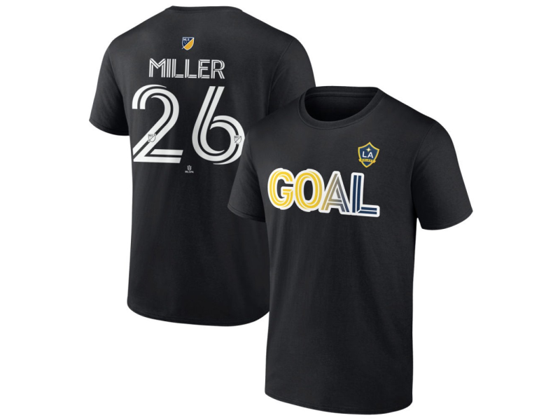 Men's LA Galaxy Goal #26 Harbor Miller T-Shirt - Black