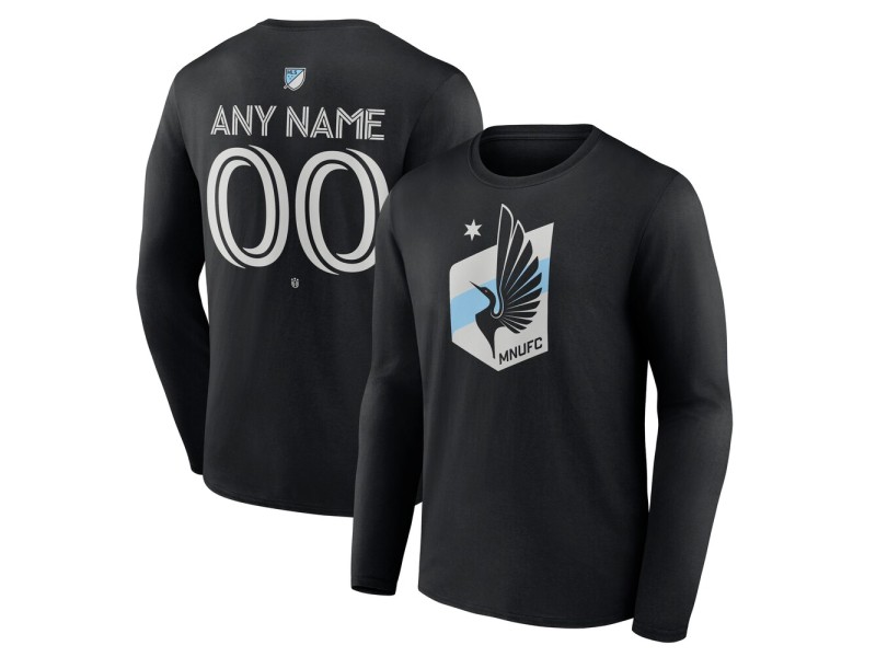 Men's Minnesota United FC Custom Team Authentic Long Sleeve T-Shirt - Black