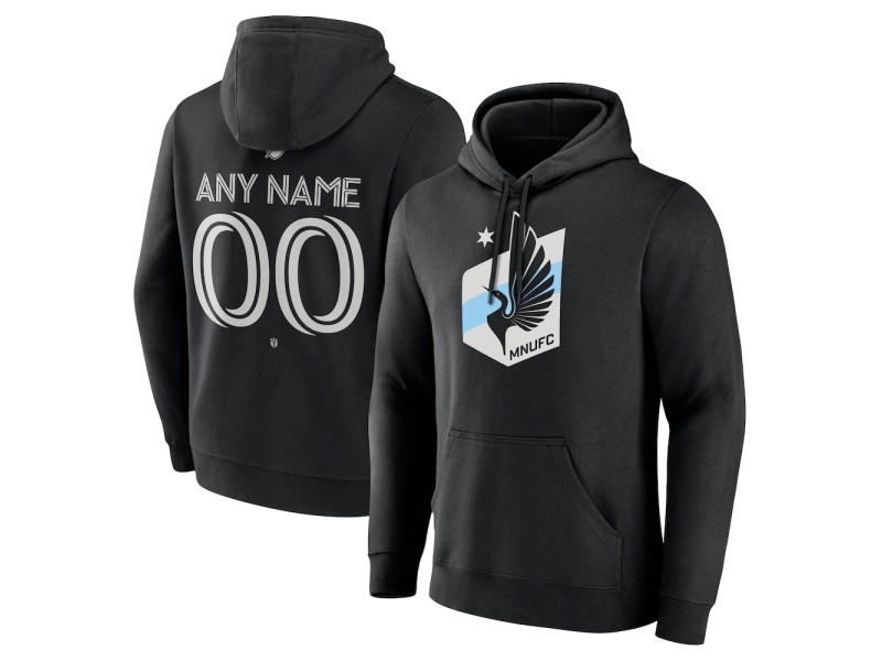 Men's Minnesota United FC Custom Team Authentic Pullover Hoodie - Black