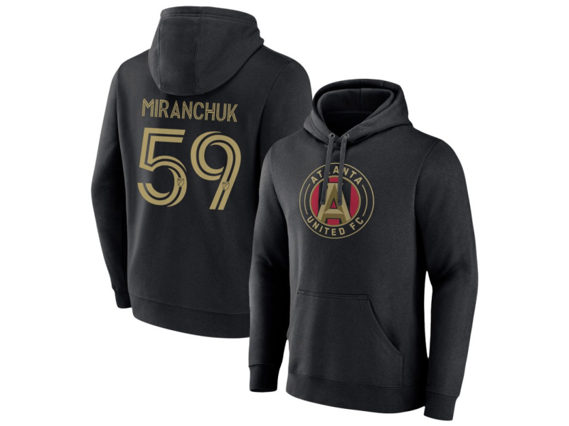 Men's Atlanta United FC #59 Alexey Miranchuk Pullover Hoodie - Black