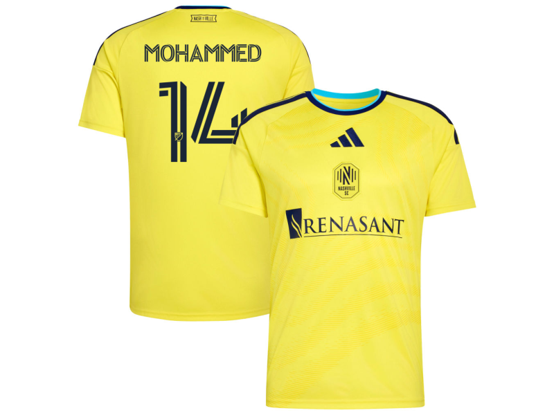 Shakur Mohammed Nashville SC 2026 The Reverb Edition Fan Version Jersey - Yellow