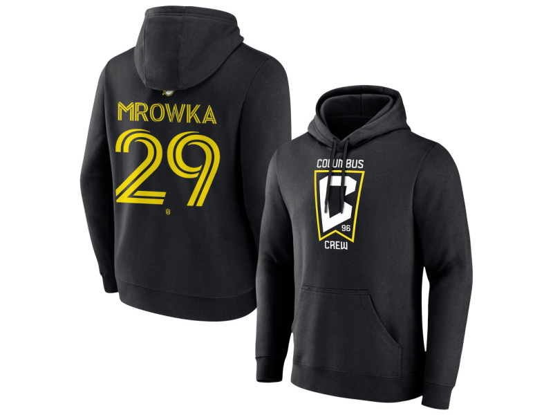 Men's Columbus Crew #29 Cole Mrowka Team Authentic Pullover Hoodie - Black
