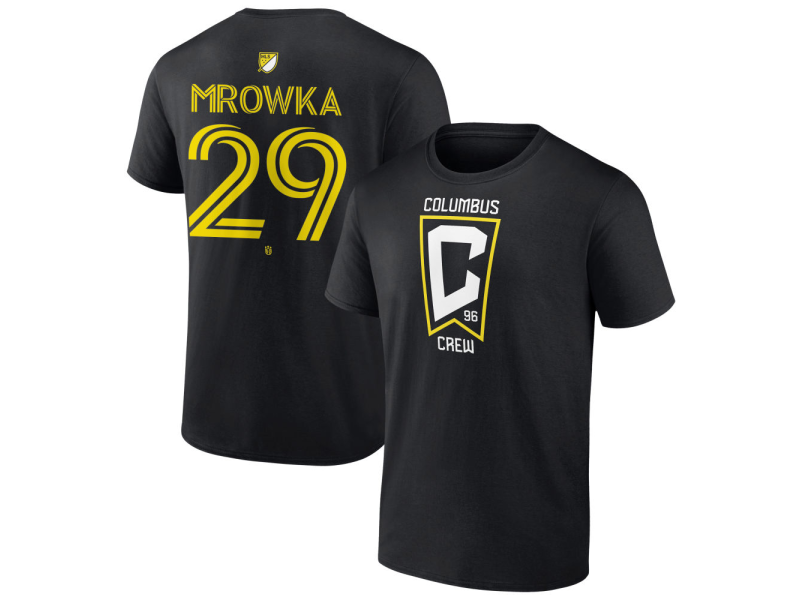 Youth Columbus Crew #29 Cole Mrowka Team Authentic T-Shirt - Black