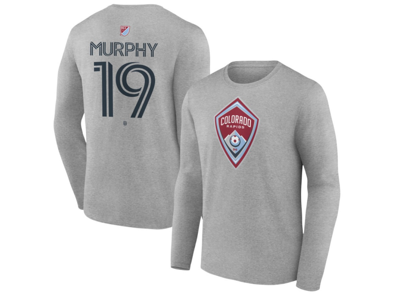 Youth Colorado Rapids #19 Ian Murphy Team Authentic Long Sleeve T-Shirt - Gray