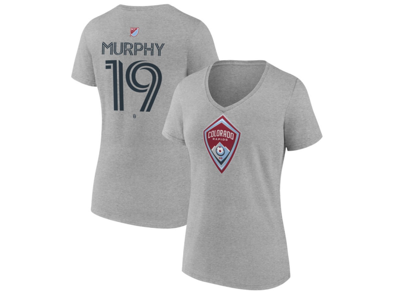 Women's Colorado Rapids #19 Ian Murphy Team Authentic V-Neck T-Shirt - Gray