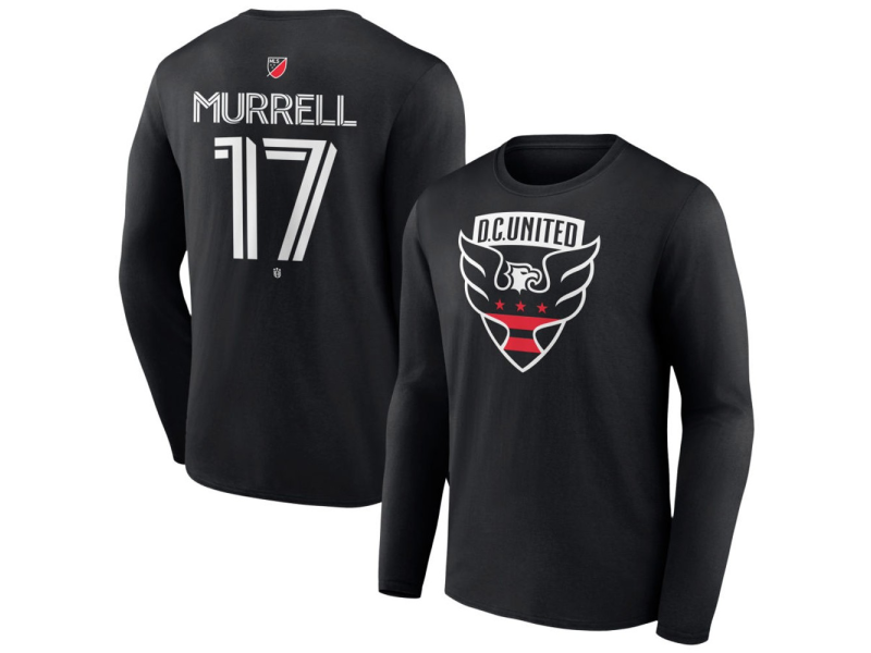 Youth D.C. United #17 Jacob Murrell Team Authentic Long Sleeve T-Shirt - Black