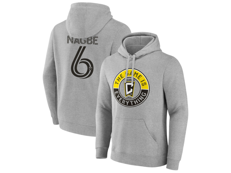Men's Columbus Crew The Game Is Everything #6 Darlington Nagbe Pullover Hoodie - Gray