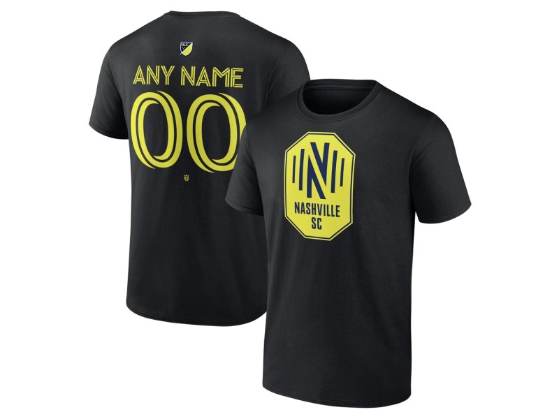 Men's Nashville SC Custom Team Authentic T-Shirt - Black