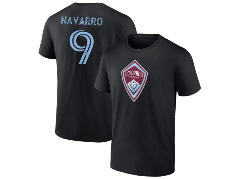 Men's Colorado Rapids #9 Rafael Navarro T-Shirt - Black