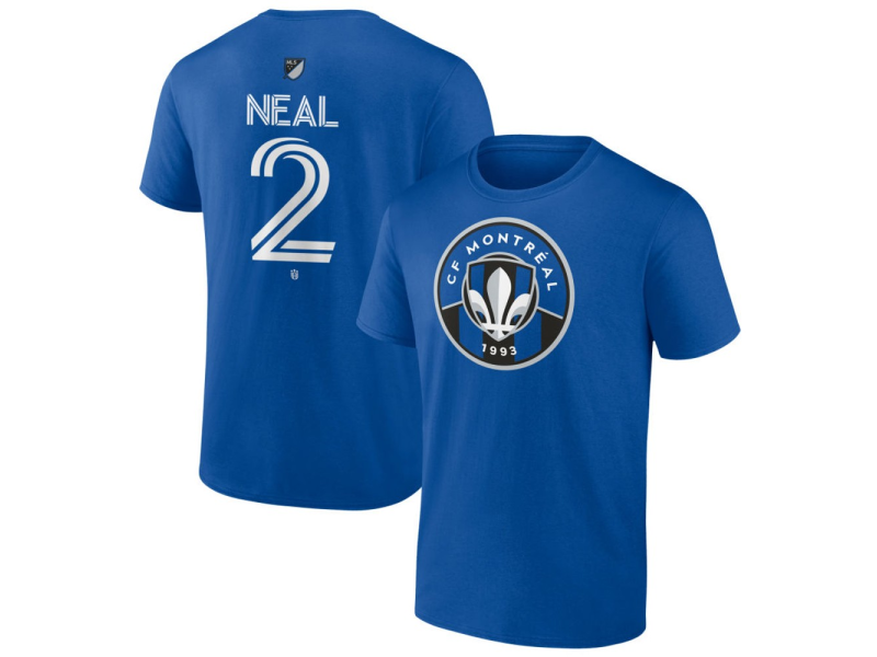Youth CF Montreal #2 Jalen Neal Team Authentic T-Shirt - Royal