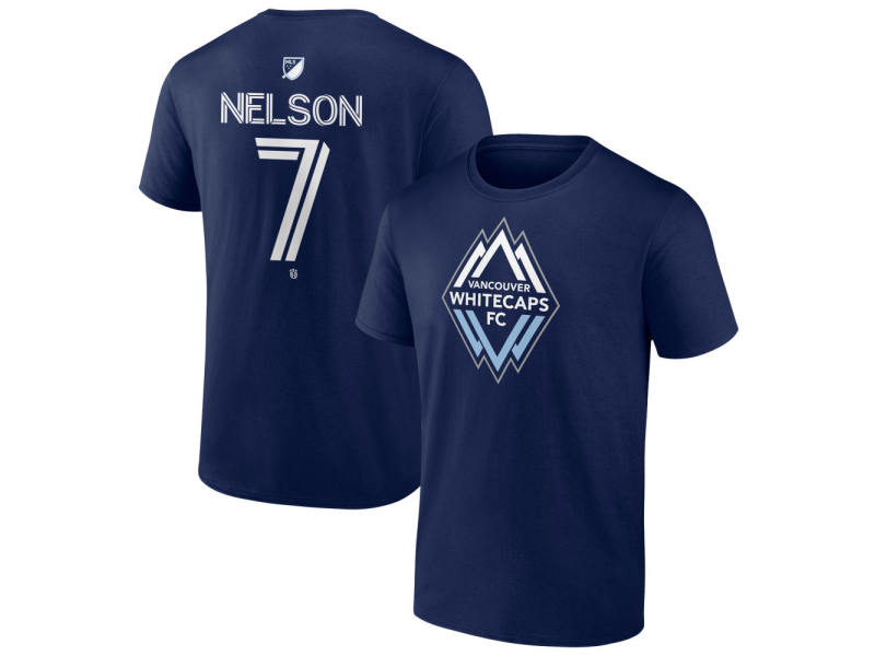 Men's Vancouver Whitecaps FC #7 Jayden Nelson Team Authentic T-Shirt - Navy
