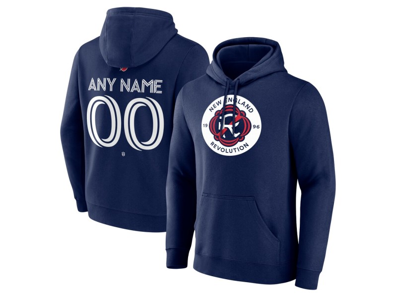 Men's New England Revolution Custom Team Authentic Pullover Hoodie - Navy
