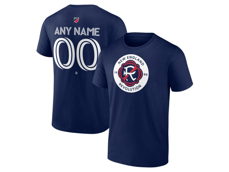 Youth New England Revolution Custom Team Authentic T-Shirt - Navy