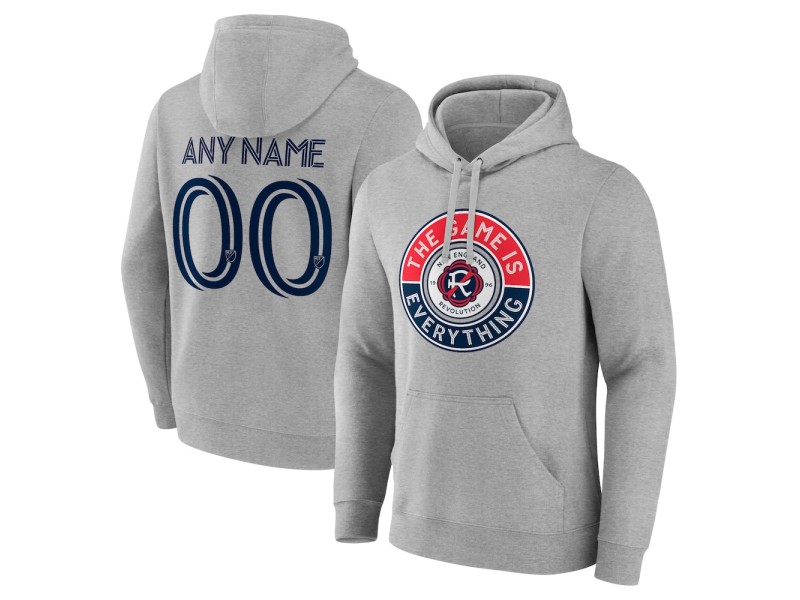 Men's New England Revolution The Game Is Everything Custom Pullover Hoodie - Gray