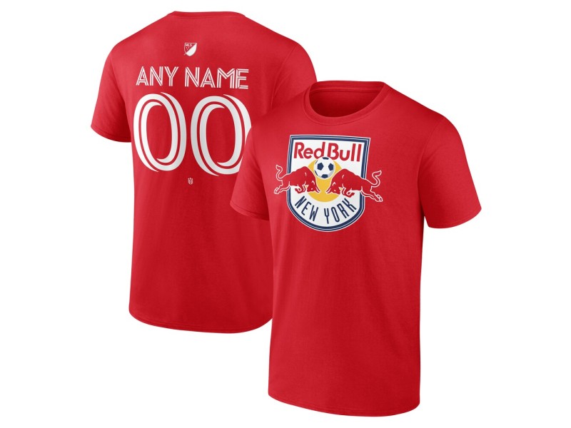 Men's New York Red Bulls Custom Team Authentic T-Shirt - Red