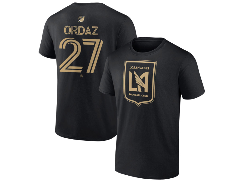 Men's LAFC #27 Nathan Ordaz Team Authentic T-Shirt - Black