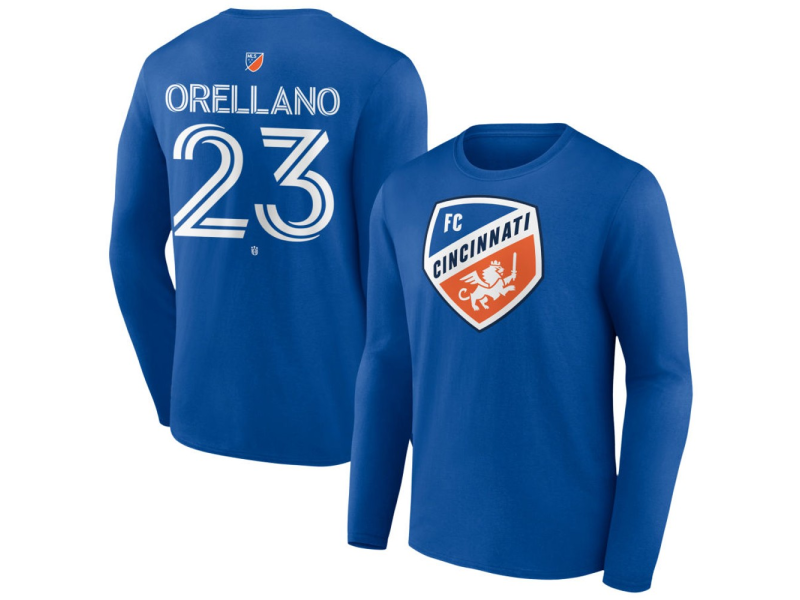 Men's FC Cincinnati #23 Luca Orellano Team Authentic Long Sleeve T-Shirt - Royal