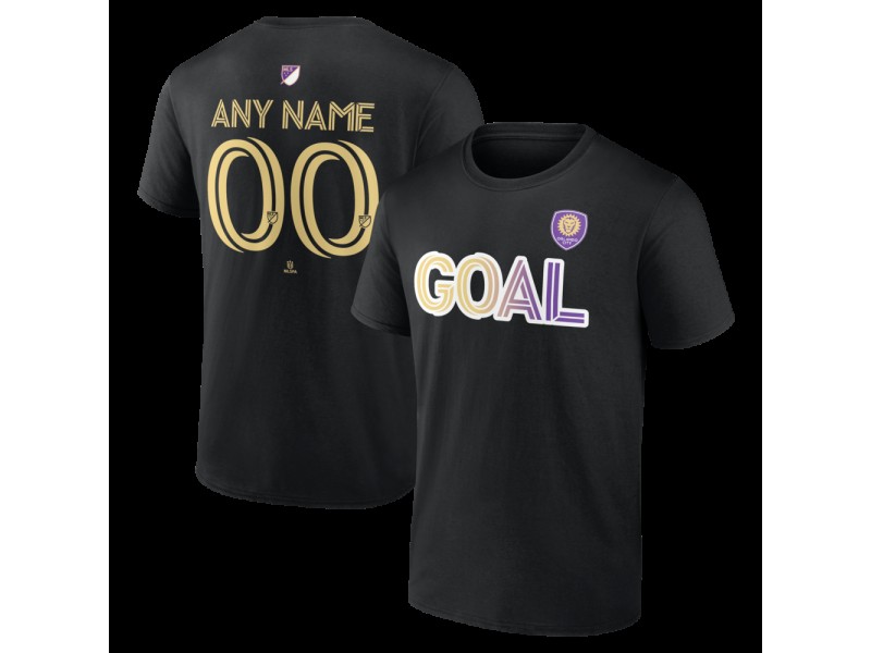 Youth Orlando City SC Goal Custom T-Shirt - Black
