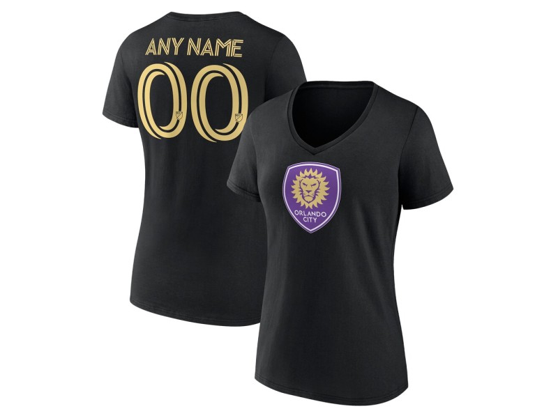 Women's Orlando City SC Custom V-Neck T-Shirt - Black