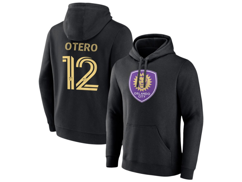 Men's Orlando City SC #12 Javier Otero Pullover Hoodie - Black