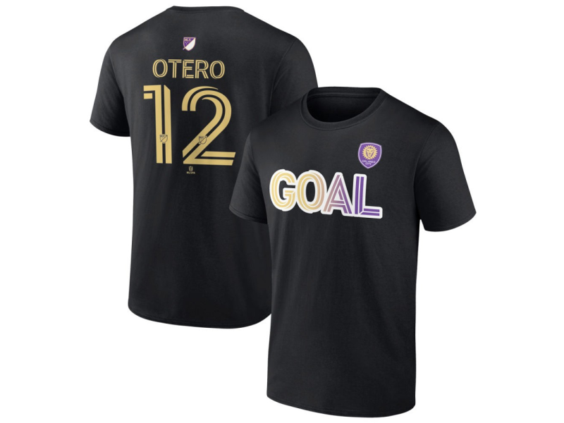 Men's Orlando City SC Goal #12 Javier Otero T-Shirt - Black