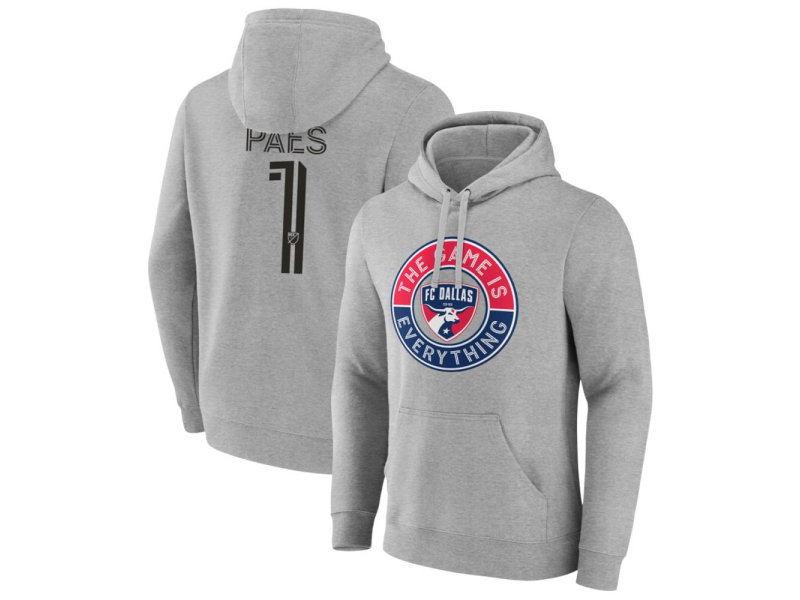 Men's FC Dallas The Game Is Everything #1 Maarten Paes Pullover Hoodie - Gray