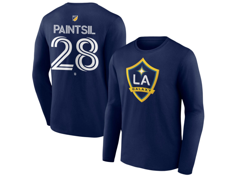 Youth LA Galaxy #28 Joseph Paintsil Team Authentic Long Sleeve T-Shirt - Navy