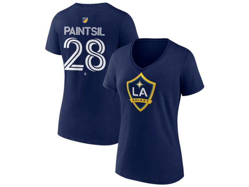 Women's LA Galaxy #28 Joseph Paintsil Team Authentic V-Neck T-Shirt - Navy