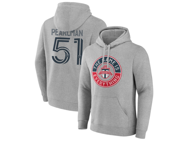 Men's Toronto FC The Game Is Everything #51 Adam Pearlman Pullover Hoodie - Gray