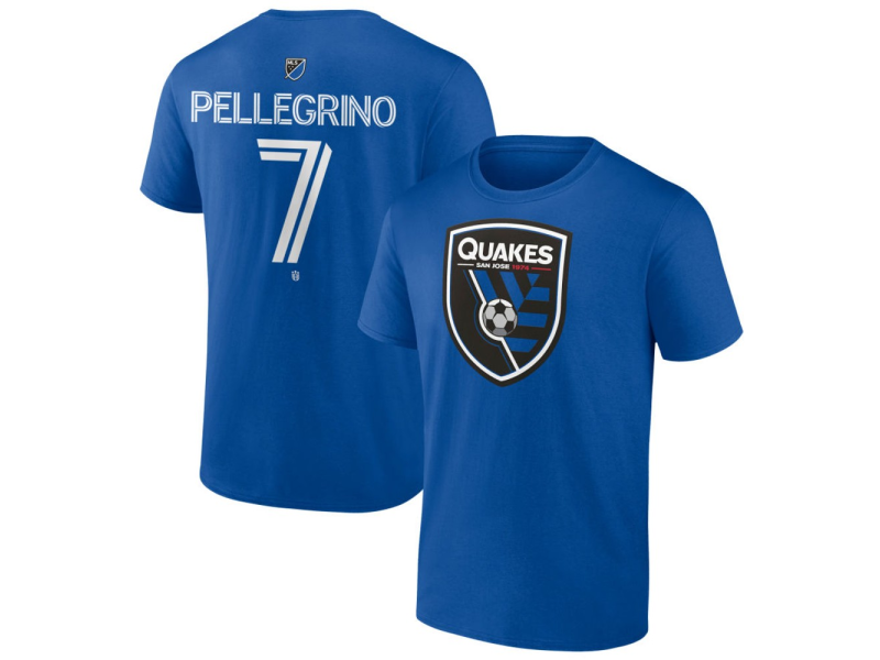 Men's San Jose Earthquakes #7 Amahl Pellegrino Team Authentic T-Shirt - Royal