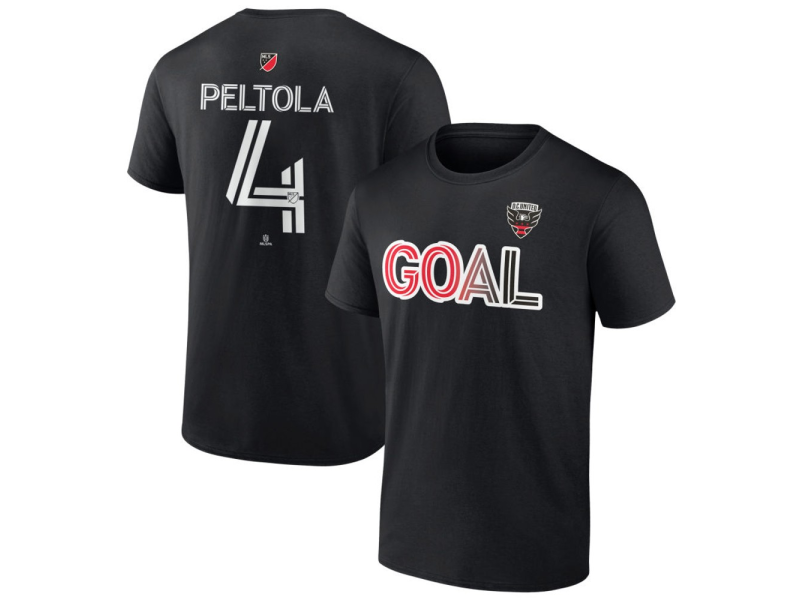 Men's D.C. United Goal #4 Matti Peltola T-Shirt - Black