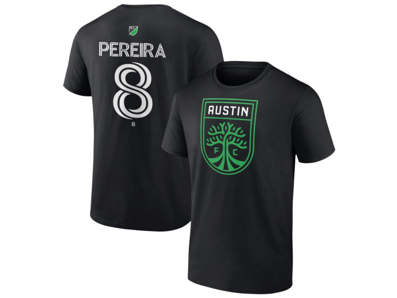 Men's Austin FC #8 Daniel Pereira Team Authentic T-Shirt - Black