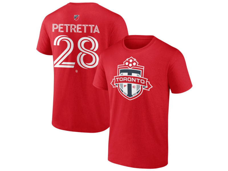 Men's Toronto FC #28 Raoul Petretta Team Authentic T-Shirt - Red