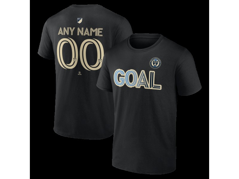 Youth Philadelphia Union Goal Custom T-Shirt - Black
