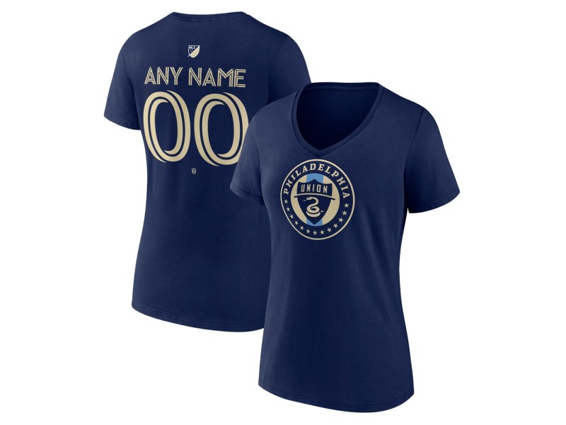 Women's Philadelphia Union Custom Team Authentic V-Neck T-Shirt - Navy