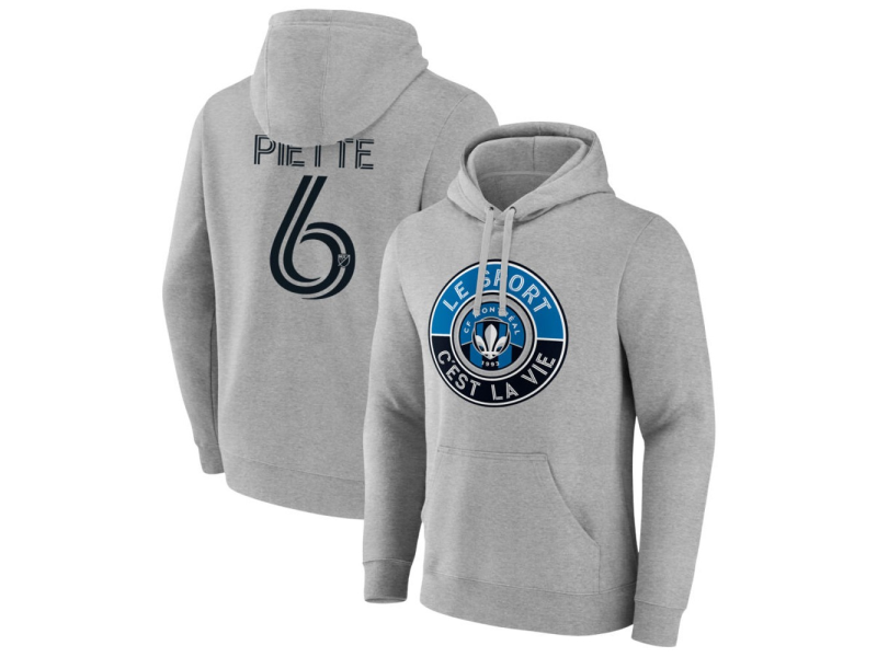 Men's CF Montreal The Game Is Everything #6 Samuel Piette Pullover Hoodie - Gray