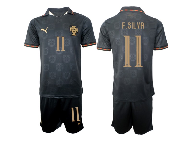 F.SILVA Portugal 2026 World Cup Special Edition Away Fan Jersey - Black