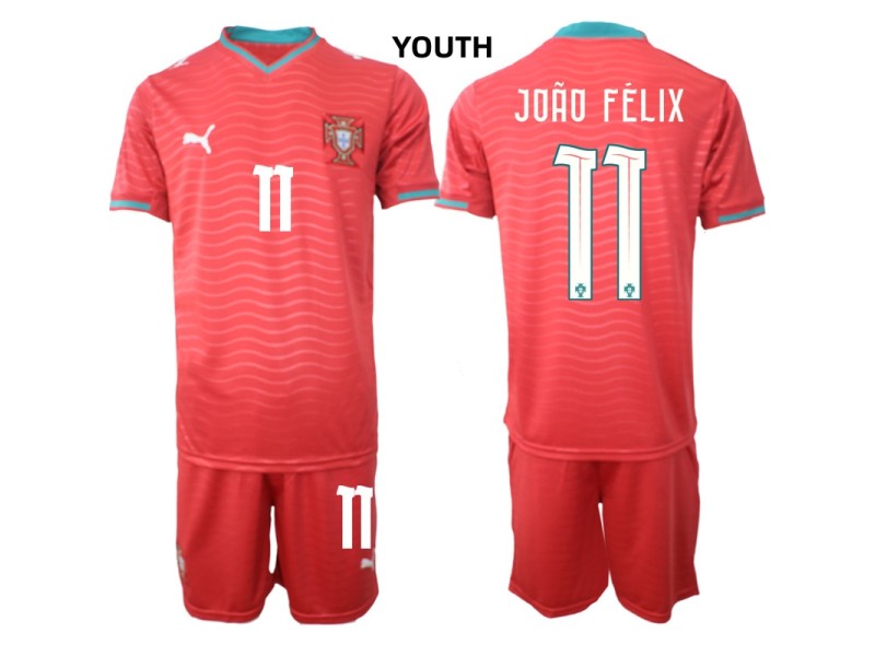 Youth JOAO FELIX Portugal 2026 World Cup Home Fan Jersey - Red