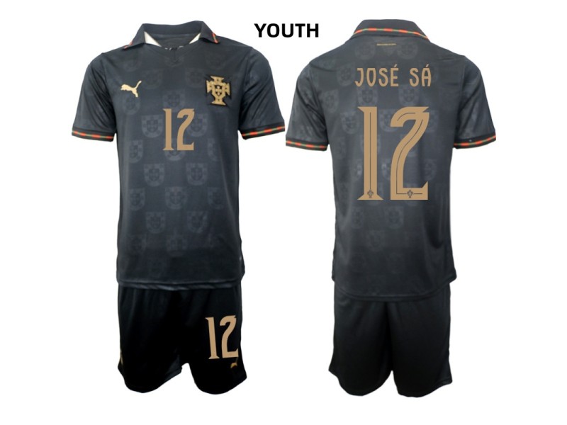 Youth JOSE SA Portugal 2026 World Cup Special Edition Away Fan Jersey - Black