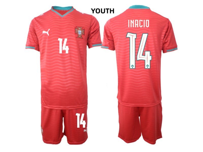 Youth INACIO Portugal 2026 World Cup Home Fan Jersey - Red