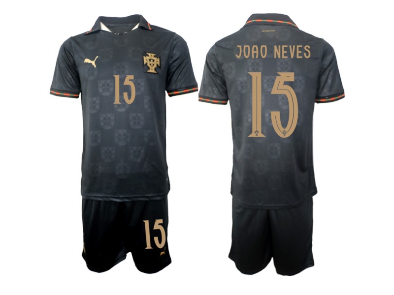 JONO NEVES Portugal 2026 World Cup Special Edition Away Fan Jersey - Black