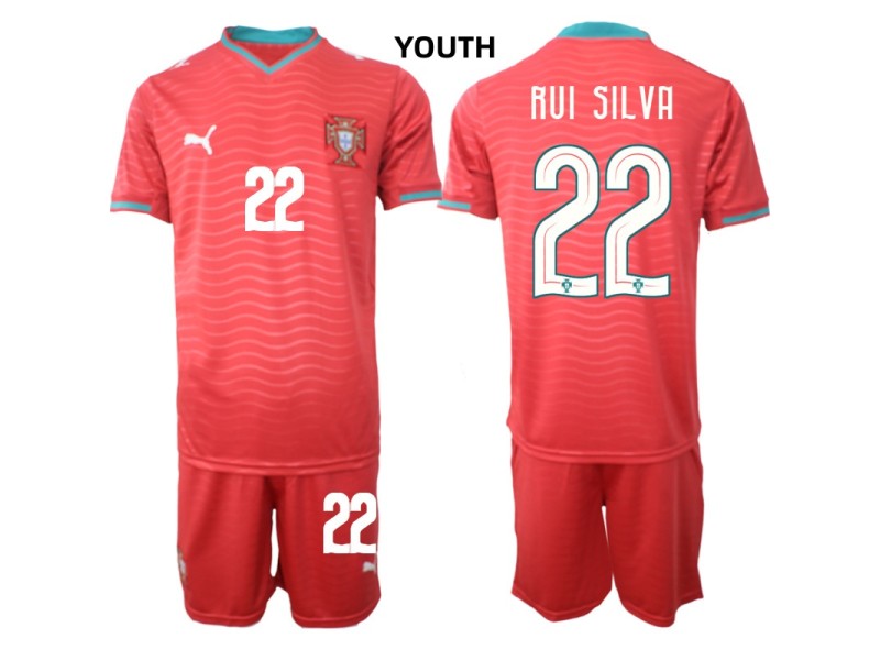 Youth RUI SIL VA Portugal 2026 World Cup Home Fan Jersey - Red