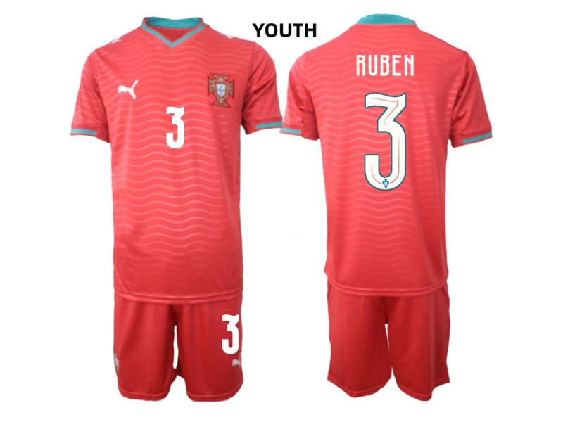 Youth RUBEN Portugal 2026 World Cup Home Fan Jersey - Red