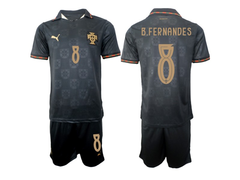 B.FERNANDES Portugal 2026 World Cup Special Edition Away Fan Jersey - Black