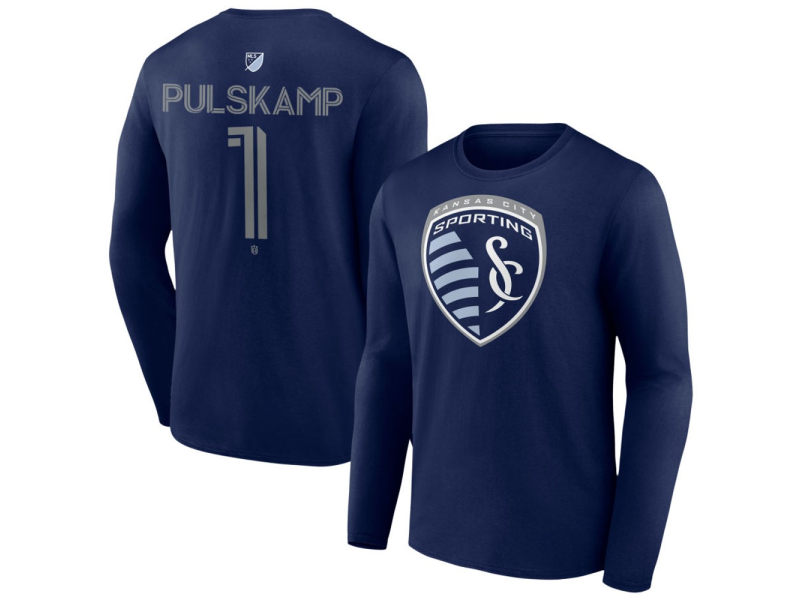 Youth Sporting Kansas City #1 John Pulskamp Team Authentic Long Sleeve T-Shirt - Navy