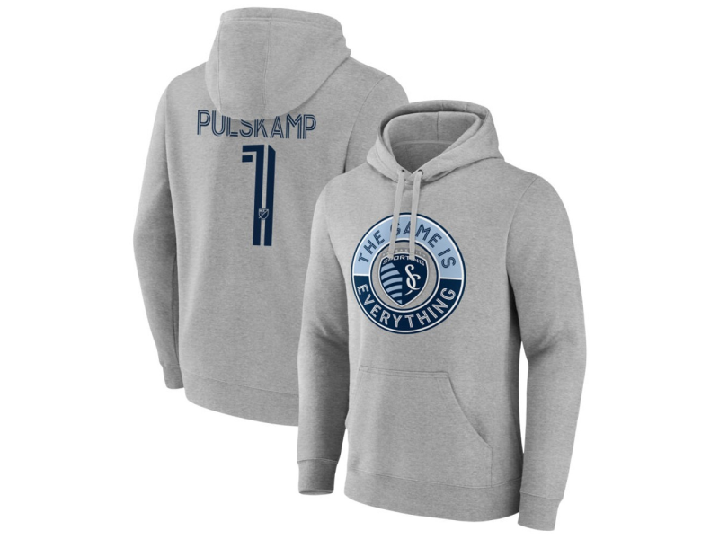 Men's Sporting Kansas City The Game Is Everything #1 John Pulskamp Pullover Hoodie - Gray