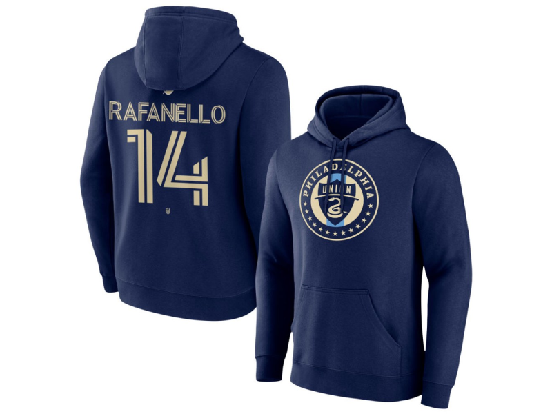 Men's Philadelphia Union #14 Jeremy Rafanello Team Authentic Pullover Hoodie - Navy
