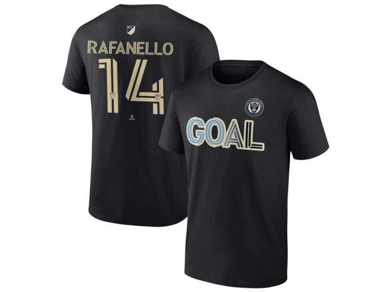 Men's Philadelphia Union Goal #14 Jeremy Rafanello T-Shirt - Black