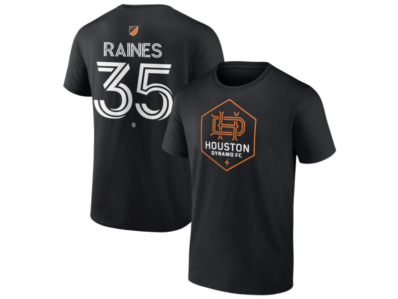 Men's Houston Dynamo FC Authentic Stack #35 Brooklyn Raines T-Shirt - Black