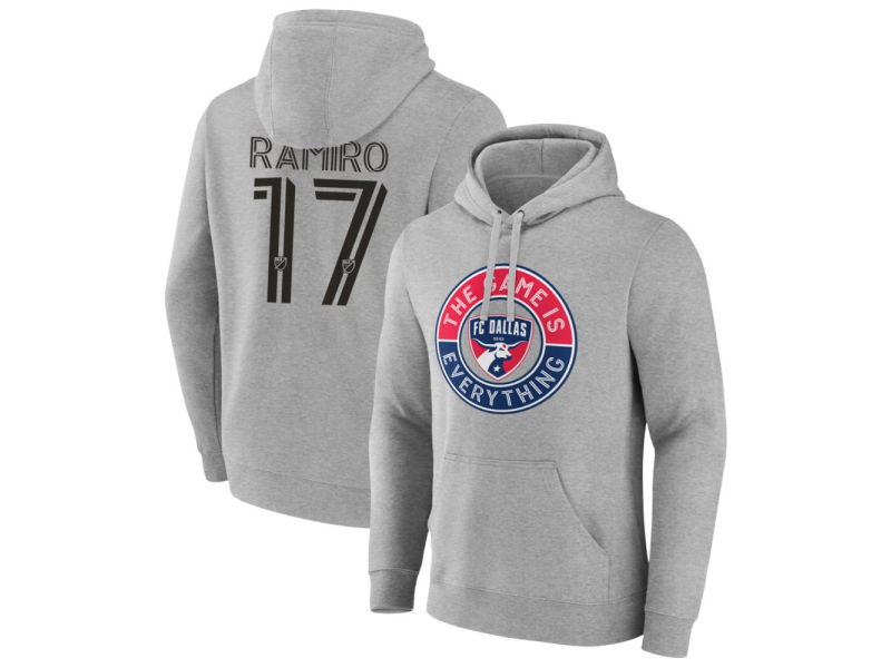 Men's FC Dallas The Game Is Everything #17 Ramiro Benetti Pullover Hoodie - Gray